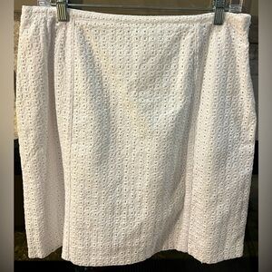 Sigrid Olsen Signature size 8 white eyelet skirt